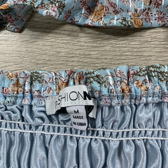 Fashion Nova Oh How Sweet Smocked Mini Skirt Set - Light Blue - Picture 7 of 11